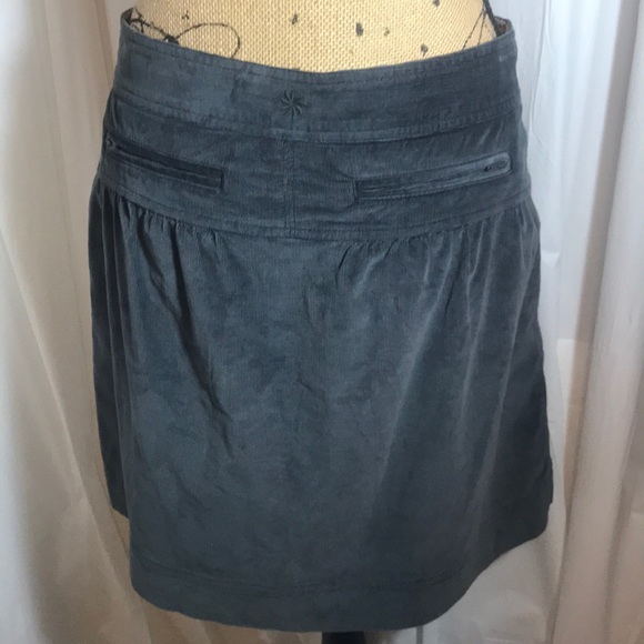 Athleta Gray Corduroy A-Line Skirt 4 Pockets Sz 4 - Picture 3 of 7